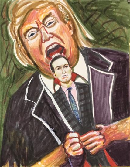 trump eating Jared