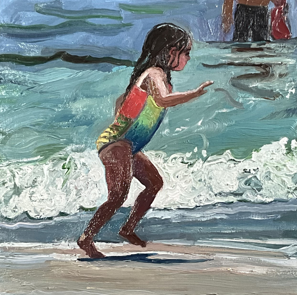 painting of beach