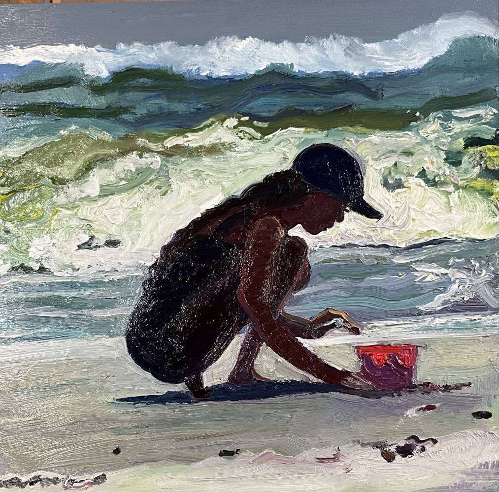 painting of beach