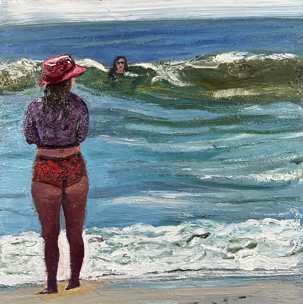 painting of beach