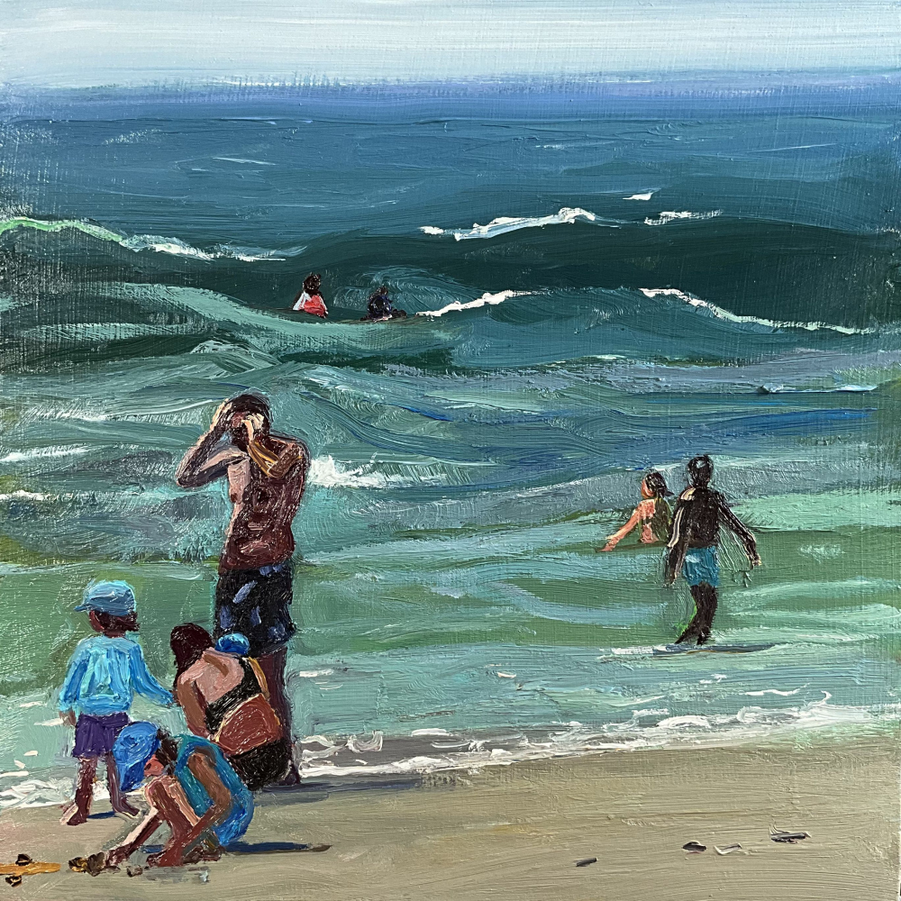 painting of beach