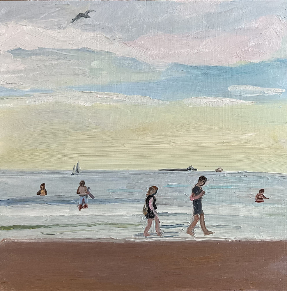 painting of beach