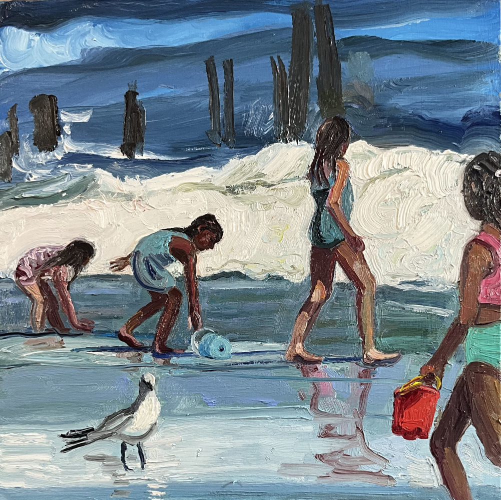 painting of beach