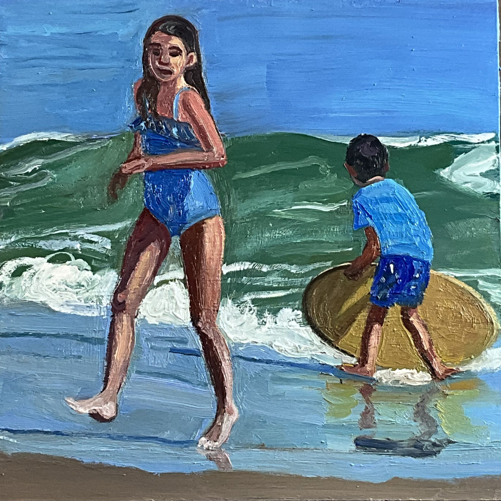 painting of beach