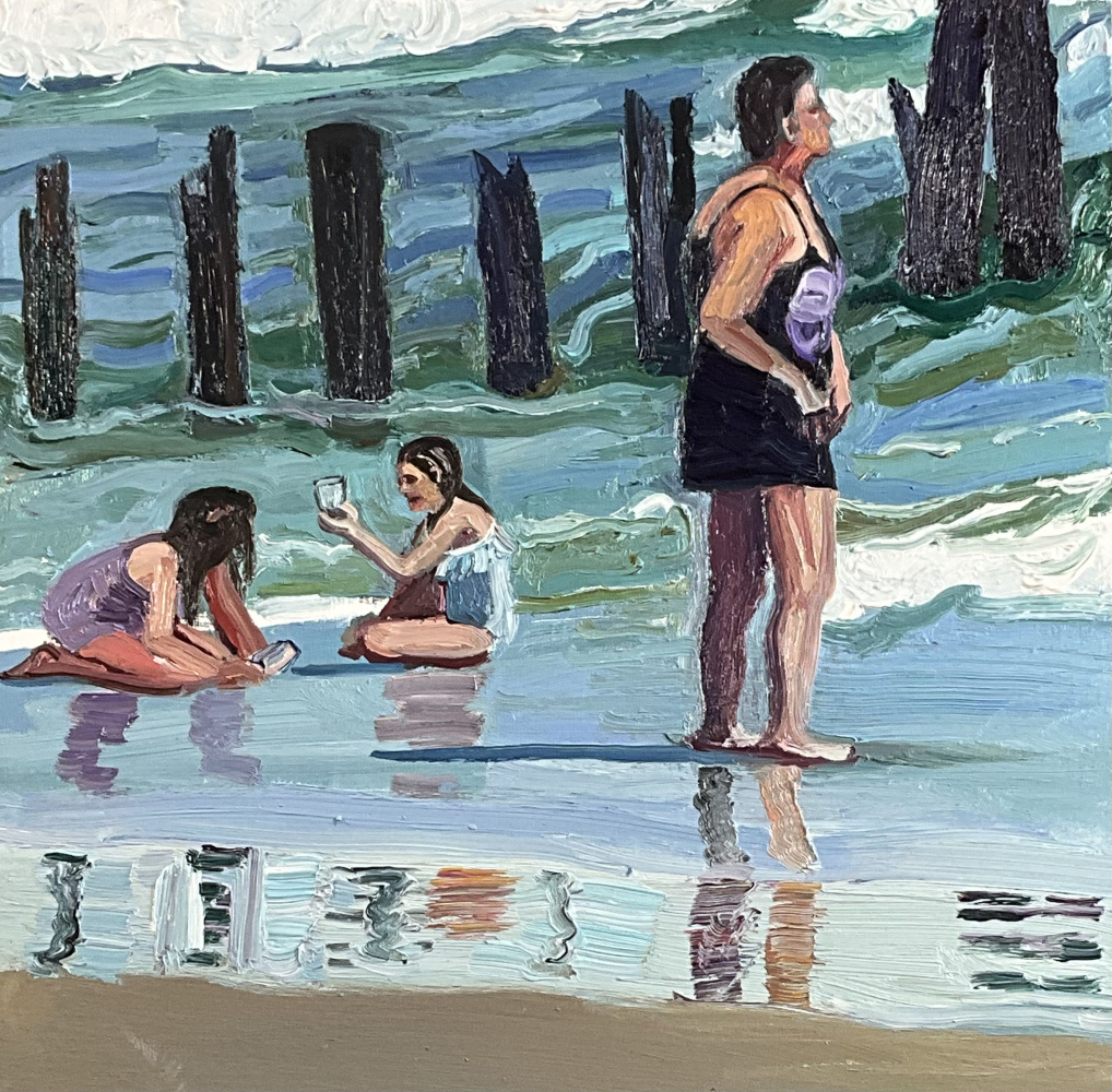painting of beach