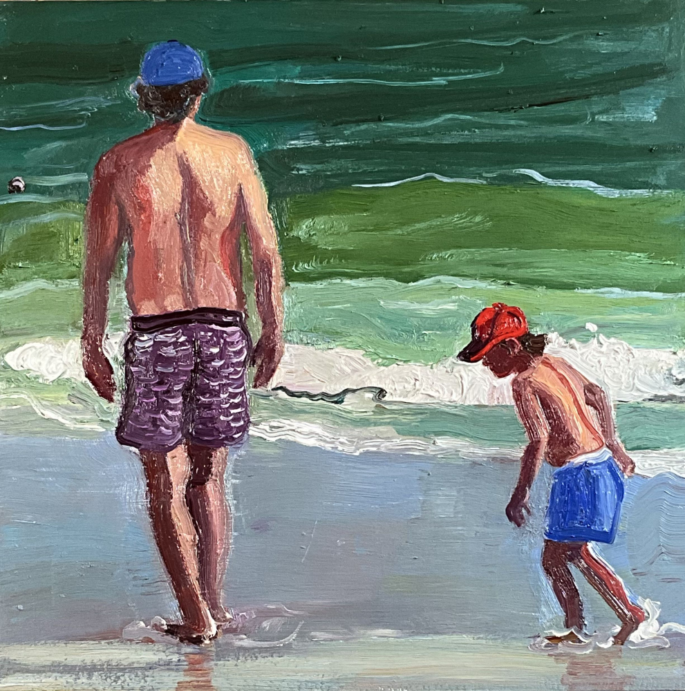 painting of beach