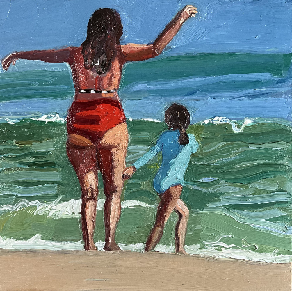 painting of beach