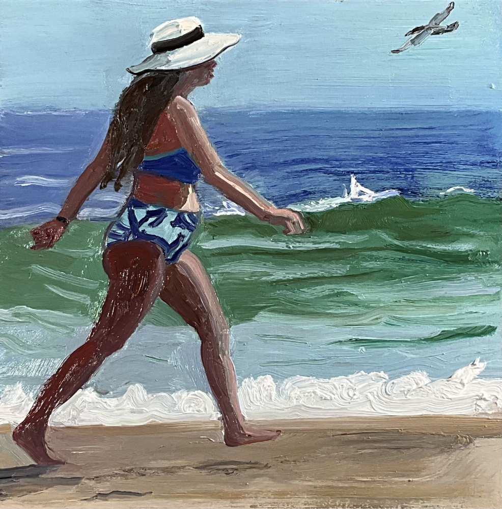 painting of beach