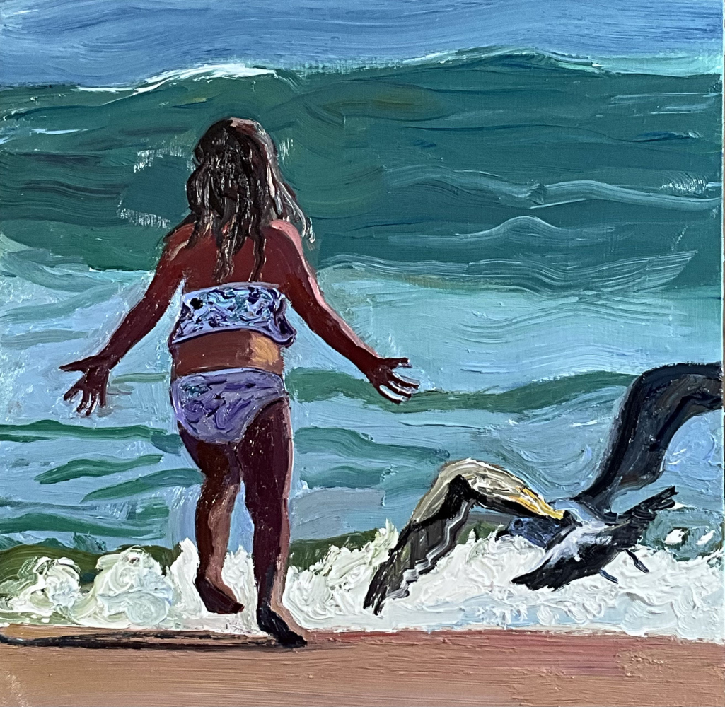 painting of beach