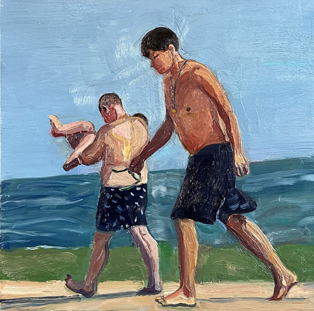 painting of beach
