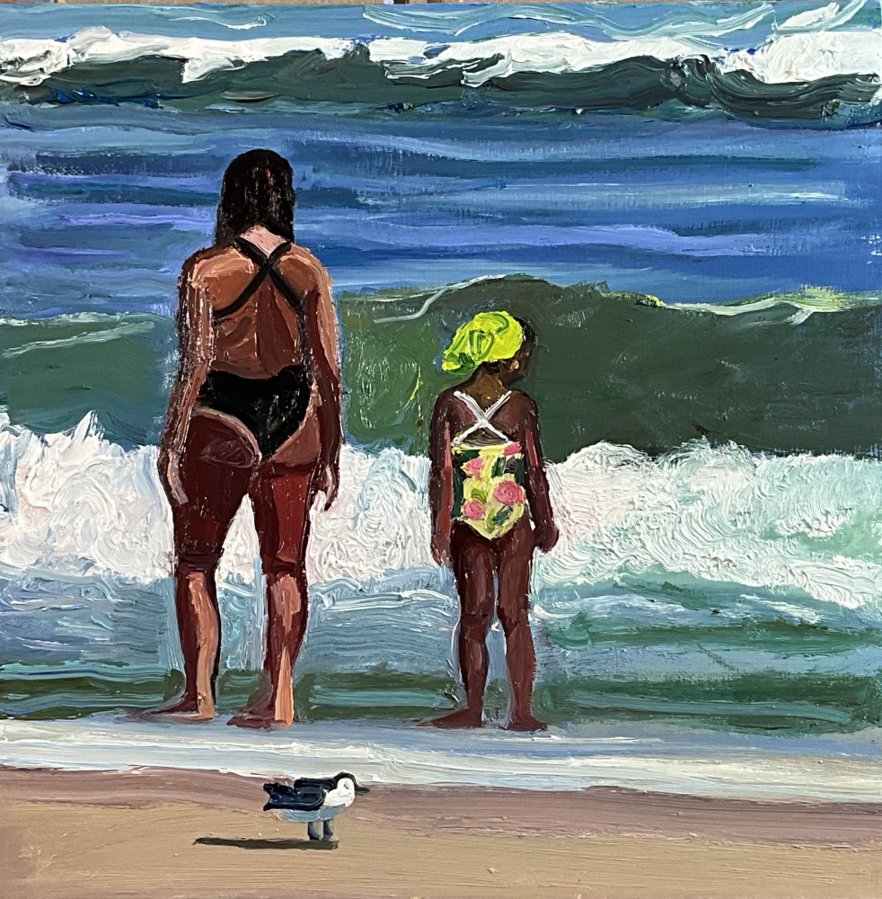 painting of beach
