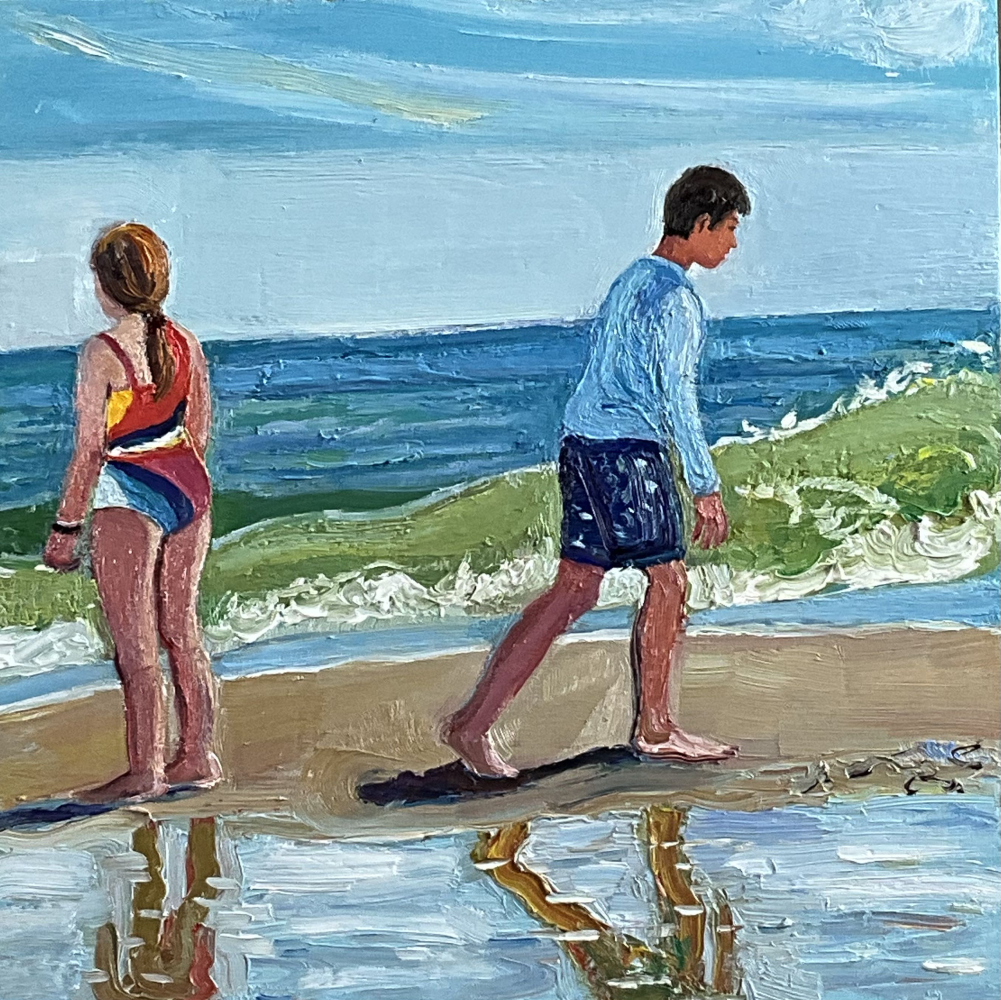 painting of beach