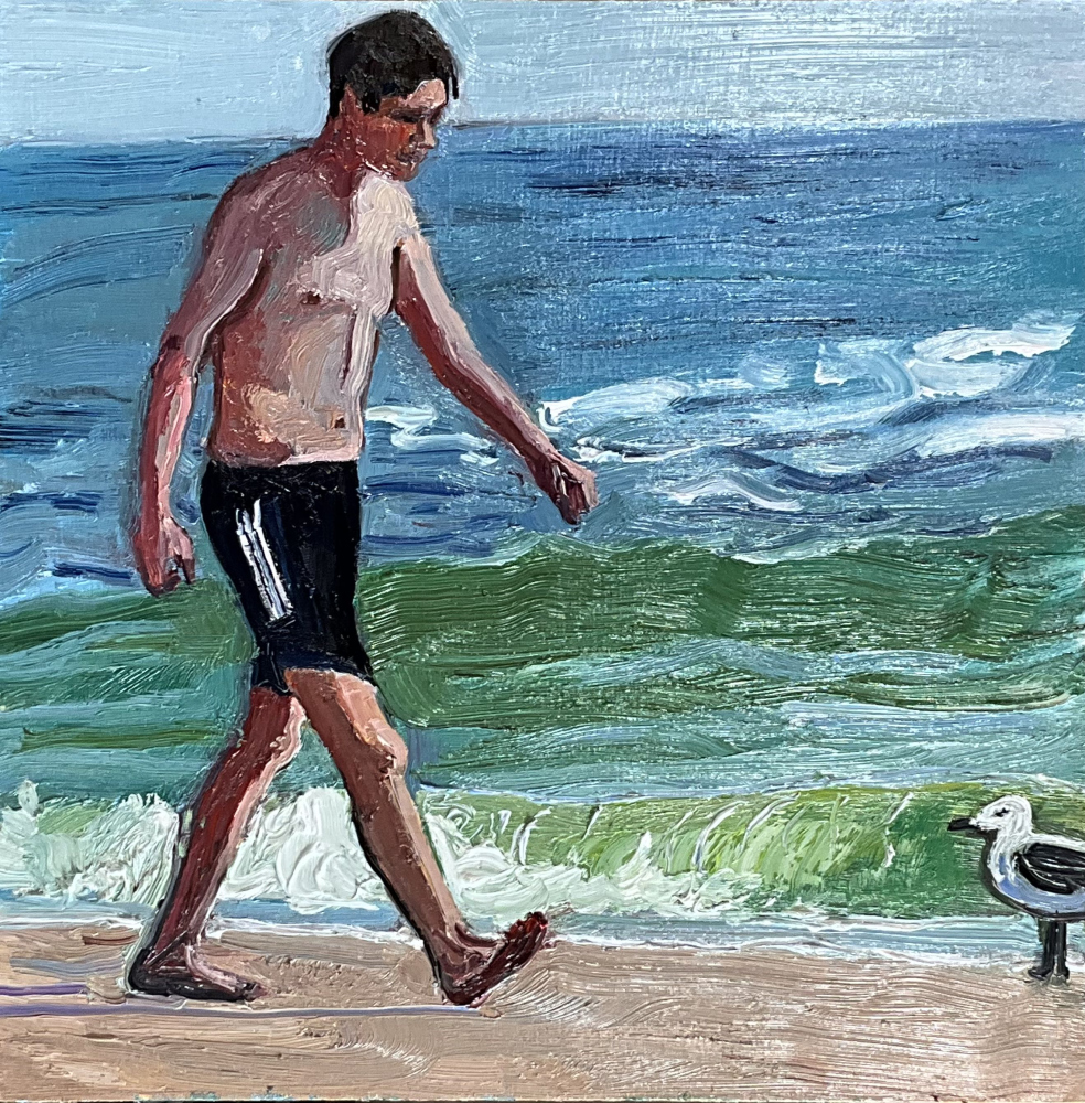 painting of beach